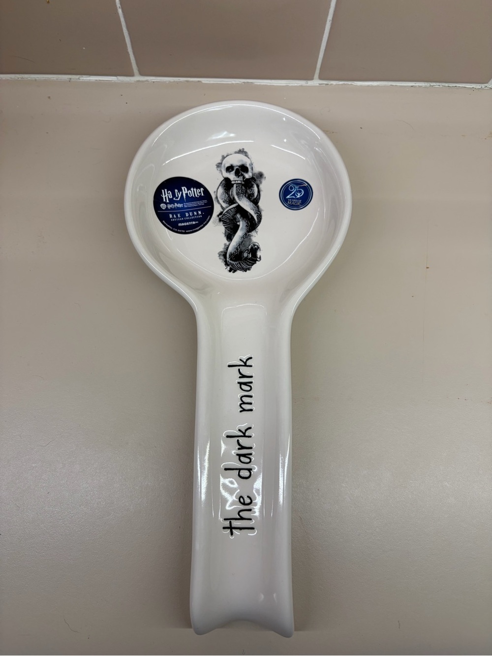 Rae Dunn x Harry Potter - The Dark Mark Ceramic Spoon Rest - White